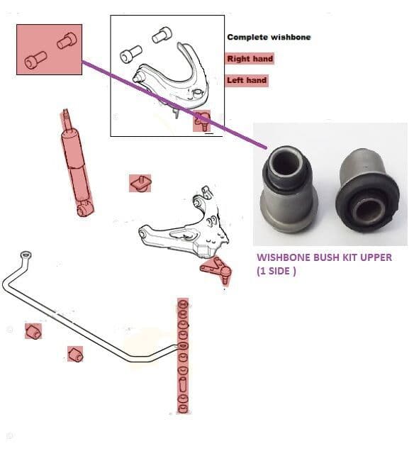 FORD RANGER 2.5TD PICK UP ER24 (1999-2007) -- 2 X FRONT UPPER WISHBONE ...