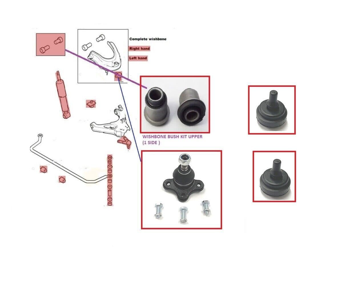 FORD RANGER MAZDA B2500 98-06 - FRONT UPPER ARM BALL JOINT,BUSHES ...