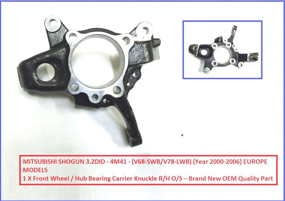 FRONT HUB BEARING CARRIER STEERING KNUCKLE R/H MITSUBISHI PAJEORO