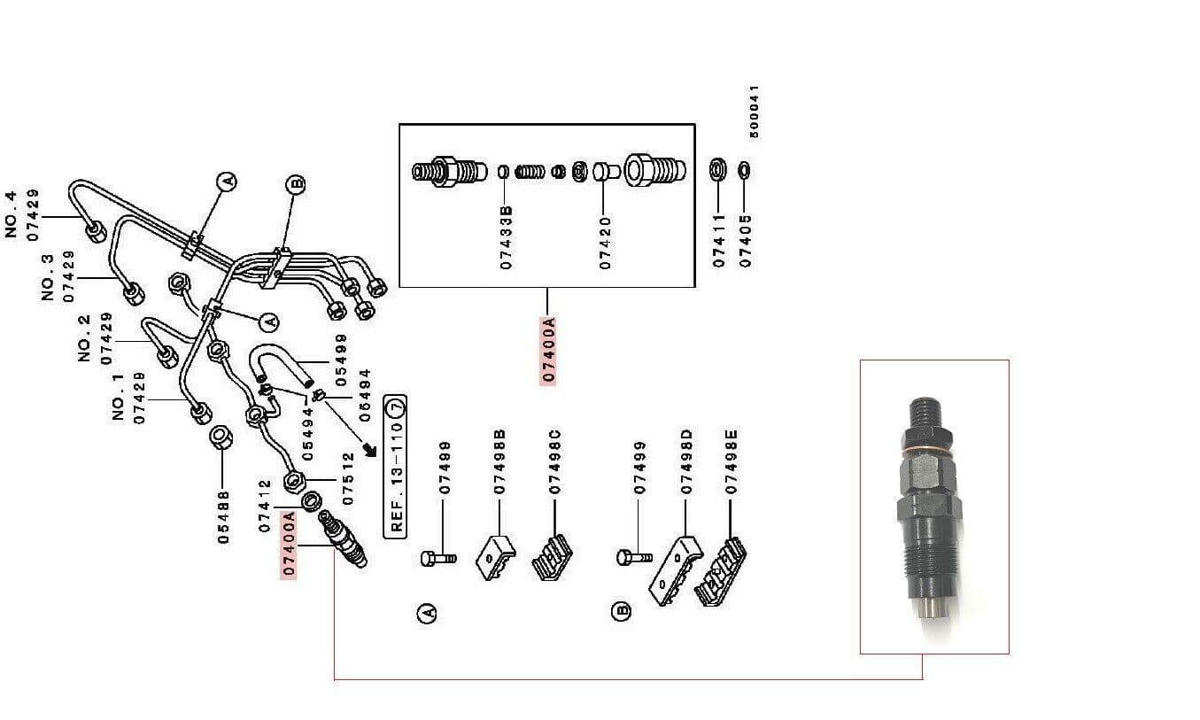 MITSUBISHI PAJERO SHOGUN CHALLENGER K97 2.8TD 4M40 1993-00 NEW INJECTOR X 1