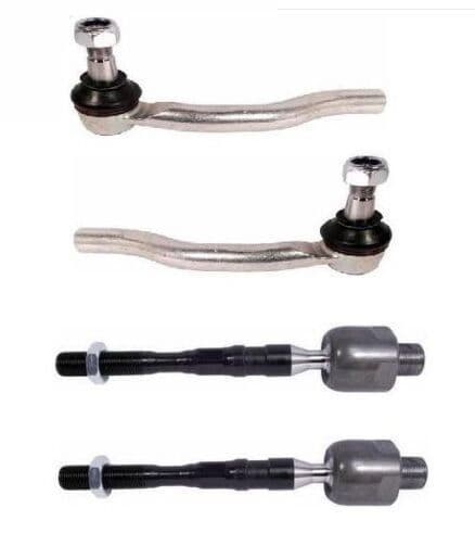 NISSAN NAVARA 2.5DCi D40 2 INNER 2 OUTER STEERING RACK TRACK TIE ROD SET