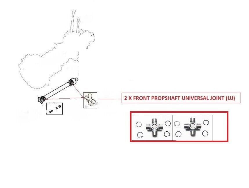 NISSAN NAVARA PICK UP D40 2.5DCi (2005+) 2 X FRONT PROPSHAFT