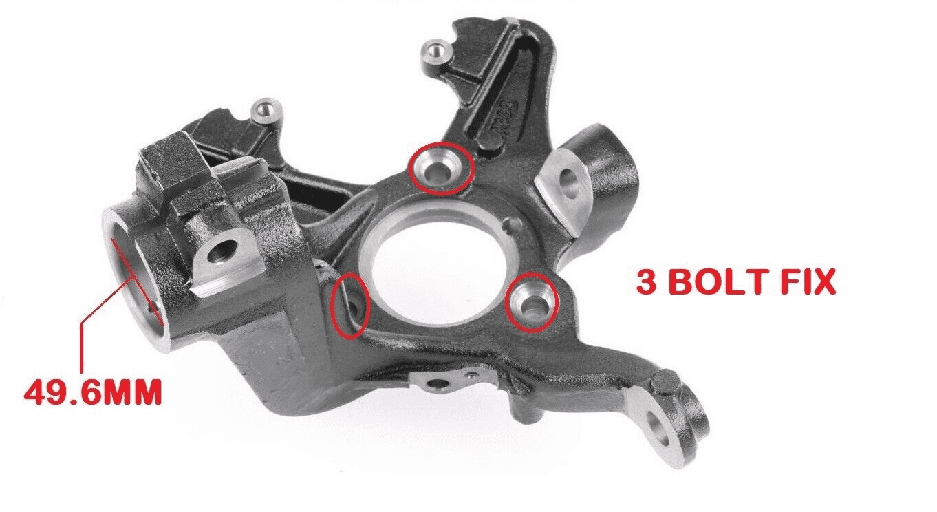 SKODA OCTAVIA MK2 (2004+) FRONT STEERING KNUCKLE HUB CARRIER L/H 49.6MM ...