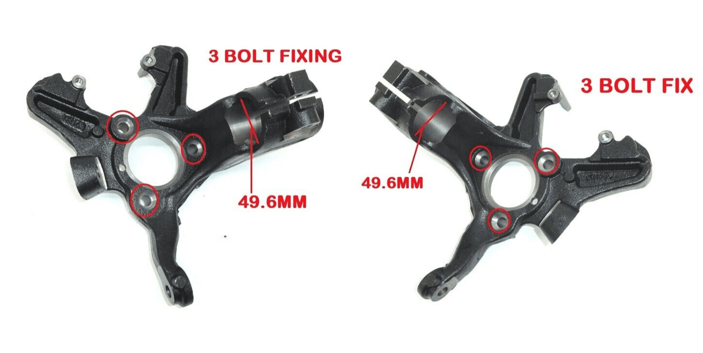 SKODA OCTAVIA MK2 (2004+) FRONT STEERING KNUCKLE HUB CARRIER PAIR 49 ...