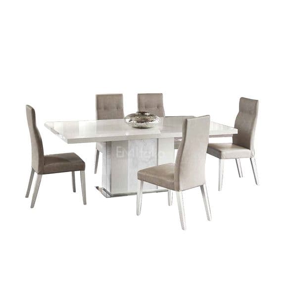 Alf Canova Table and Chairs | White High Gloss | Dining room Furniture | Modern & Contemporary | EM Italia Online