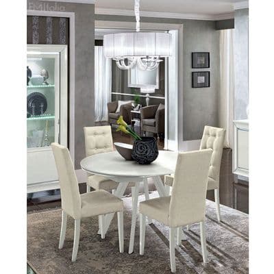 Dama Bianca Round Dining Table  and 4 Chairs