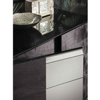 Alf Heritage  4 Door Sideboard Buffet | Dark Velvet High Gloss | Living Room Furniture | Modern & Contemporary | EM Italia Online