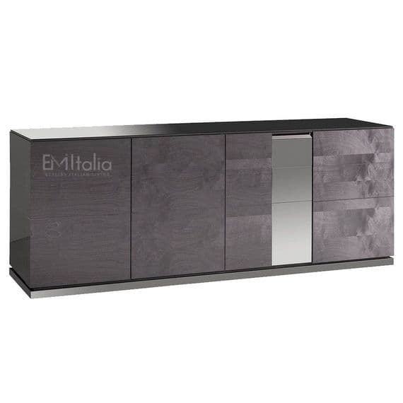 Alf Heritage  4 Door Sideboard Buffet | Dark Velvet High Gloss | Living Room Furniture | Modern & Contemporary | EM Italia Online