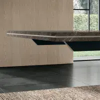 Lusso Fidia Large Dining Table & 6 Aramis Chairs | Italian Marble  | Camel Group | Modern Contemporary | Dining room Furniture | EM Italia Online