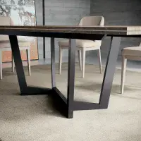 Lusso Fidia Large Dining Table & 6 Aramis Chairs | Italian Marble  | Camel Group | Modern Contemporary | Dining room Furniture | EM Italia Online