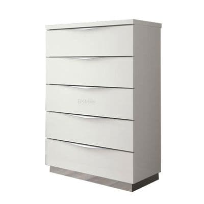 Onda White 5 Drawer Tall Chest