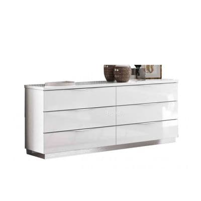 Onda White 6 Drawer Chest