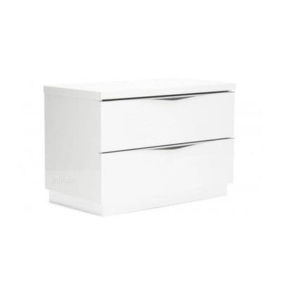 Onda White Bedside Table