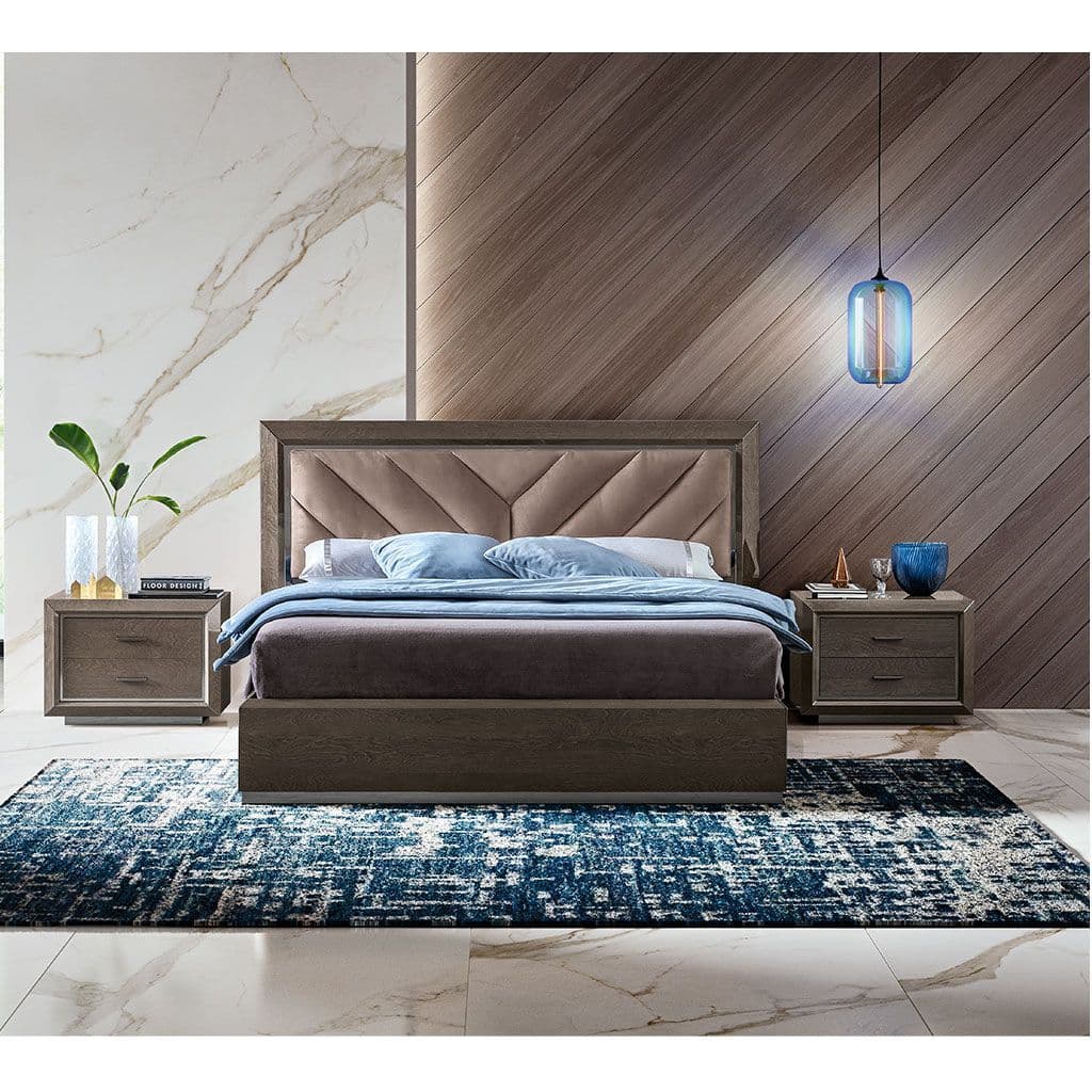 Camel Group Palazzo Bed Upholstered Bedroom Furniture Silver