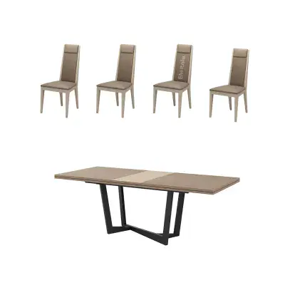 Prestige Dining Table & Modena Chairs (Eco Leather)