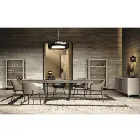 Prestige Dining Table | Tobacco Beige Cream Urban Velvet Wooden | Camel Group | Modern Contemporary | Dining room Furniture | EM Italia Online