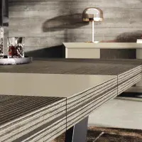 Prestige Dining Table | Tobacco Beige Cream Urban Velvet Wooden | Camel Group | Modern Contemporary | Dining room Furniture | EM Italia Online