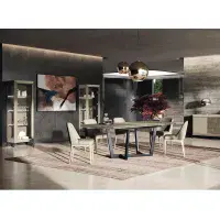 Prestige Dining Table | Tobacco Beige Cream Urban Velvet Wooden | Camel Group | Modern Contemporary | Dining room Furniture | EM Italia Online