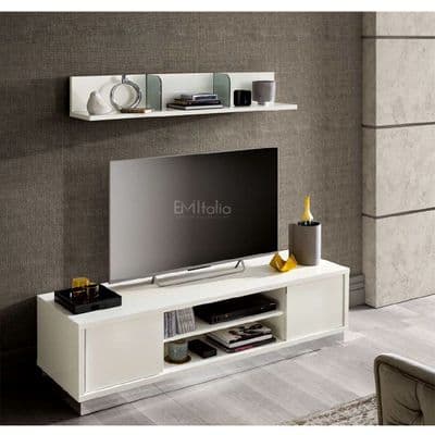 Roma White TV Unit