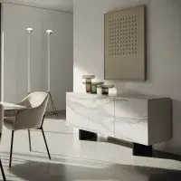 Zenith 3 Door Sideboard | Ceramic Marble effect | Camel Group | Modern Contemporary | Living room Furniture | EM Italia Online