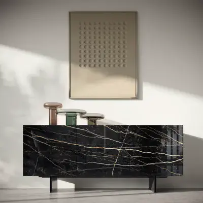 Zenith 3 Door Ceramic Sideboard (Thunder Night)