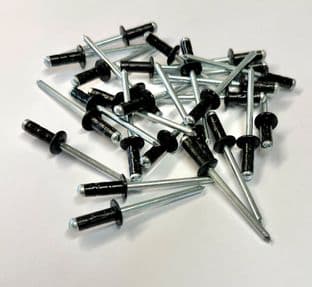4 x 10mm Rivets - choose from black, white or steel