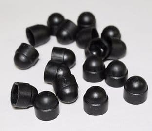 Black Nut Caps - Available in multiples of 10. 6mm or 8mm
