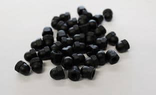 M4 Black Dome Nut - Available in multiples of 10