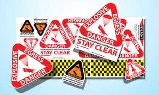 Parachute Placard Sticker kit