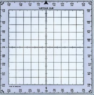 Pooleys White Edged Square Protractor