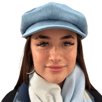 Baker boy Hat Blue Denim Newsboy Cap CRAGGI Hat