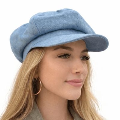 Baker boy Hat Blue Denim Newsboy Cap CRAGGI Hat