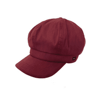 Baker boy Hat Burgundy Red Denim CRAGGI Newsboy Cap