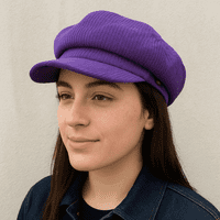 Baker boy Hat Purple Cord Newsboy Cap Womens Hats