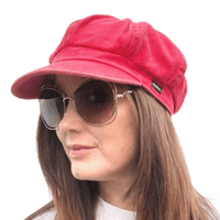 Baker Boy Hat Red Denim Newsboy Cap Holiday Hats
