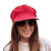 Baker Boy Hat Red Denim Newsboy Cap Holiday Hats