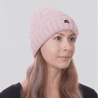 Bobble Hats 2 Pack Pom Beanies Pink Grey Knitted Hats