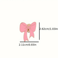 Bows Enamel Hat Pins 2 pack Cream Pink Alloy Hat Jewellery 