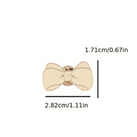 Bows Enamel Hat Pins 2 pack Cream Pink Alloy Hat Jewellery 