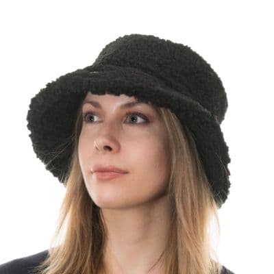 Bucket Hat Black Sherpa Borg Hat CRAGGI