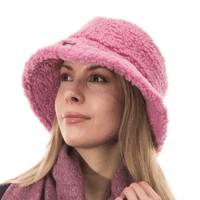 Bucket Hat Pink Sherpa Borg Hat CRAGGI