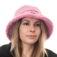 Bucket Hat Pink Sherpa Borg Hat CRAGGI
