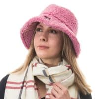 Bucket Hat Pink Sherpa Borg Hat CRAGGI
