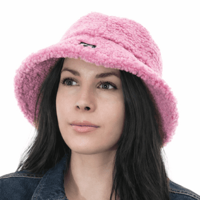 Bucket Hat Pink Sherpa Borg Hat CRAGGI