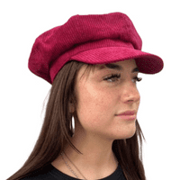 Cord Baker boy Hat Newsboy Cap Red Corduroy Hat