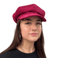 Cord Baker boy Hat Newsboy Cap Red Corduroy Hat