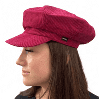Cord Baker boy Hat Newsboy Cap Red Corduroy Hat