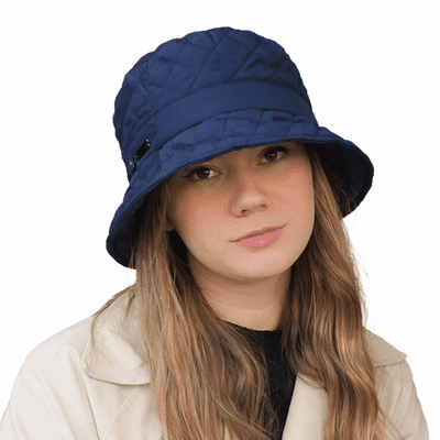 CRAGGI Bucket Hat Blue Padded Foldaway Hat