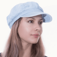 Denim Baker Boy Hat Light Blue Denim Newsboy Cap Size Large