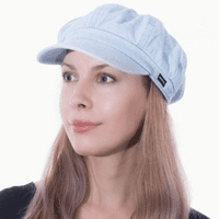 Denim Baker Boy Hat Light Blue Denim Newsboy Cap Size Large